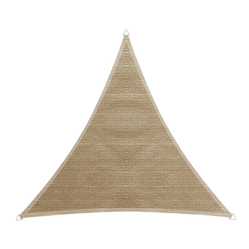 Windhager Capri Triangular Awning 5 x 5 m Isosceles Sun Protection for Garden and Patio, UV and Weather Resistant, Reed