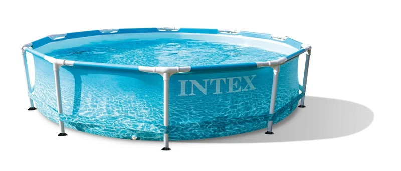 Intex 10 ft x 30-inch Beachside Metal Frame Pool Set