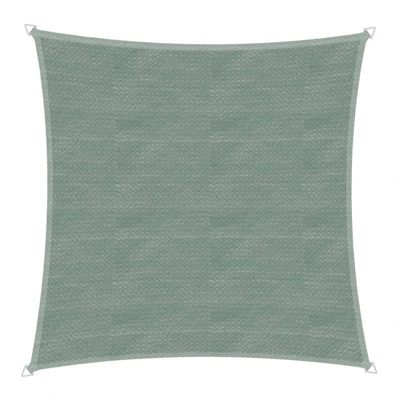 Windhager Capri Square Sun Sail, 5 x 5 m (Isosceles), Sun Protection for Garden and Patio, UV and Weather Resistant, Olive