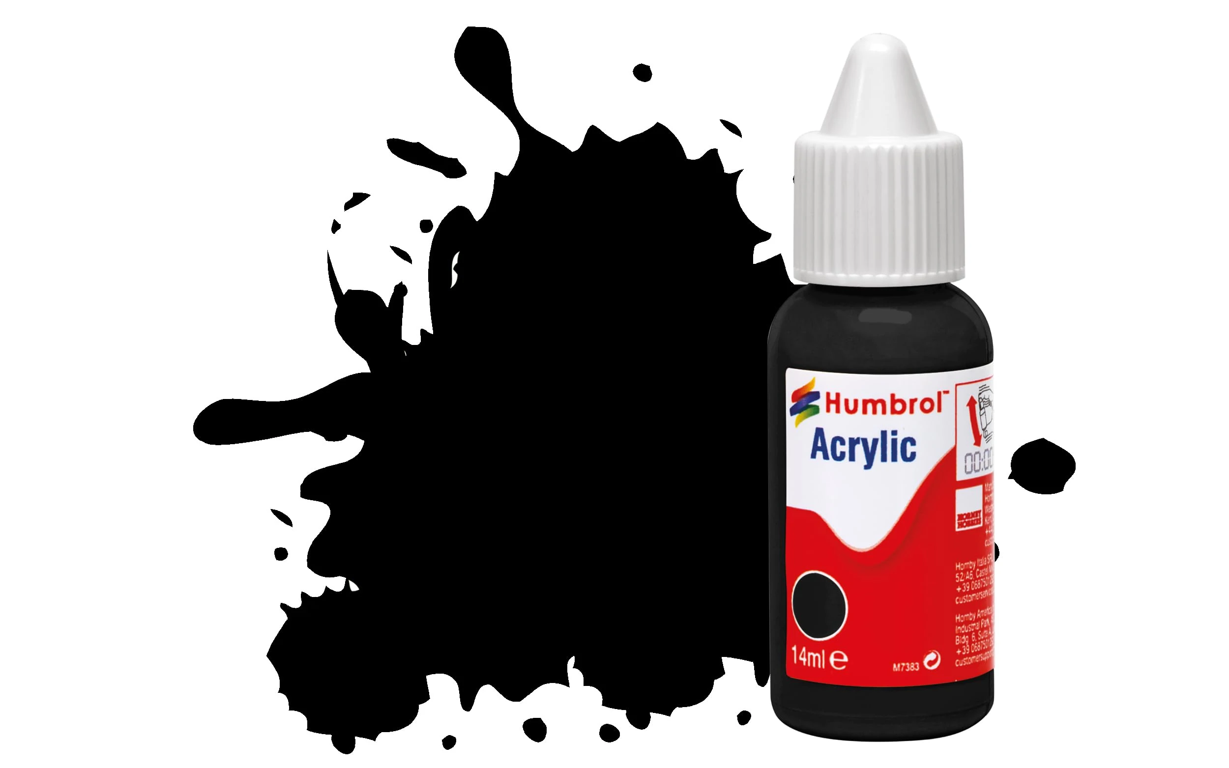 Humbrol DB0033 Acrylic Paint No.33 Black Matte 15ml (Pack of 1)