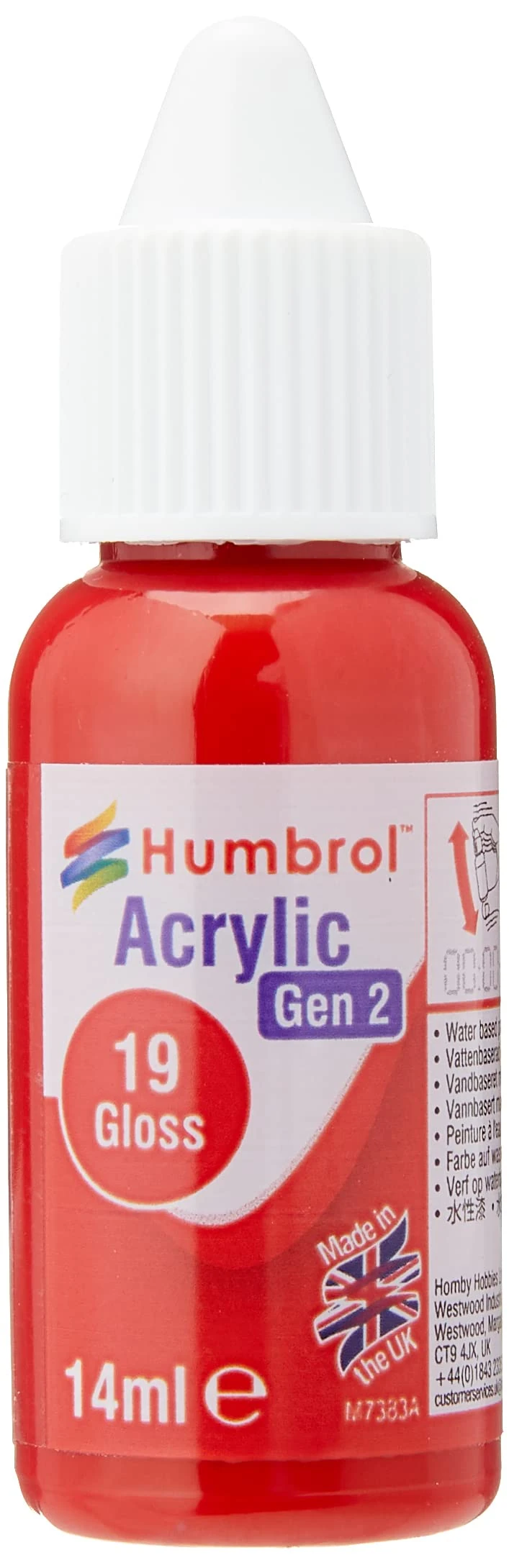 Humbrol Db0019 Acrylic Paint NO19 Red
