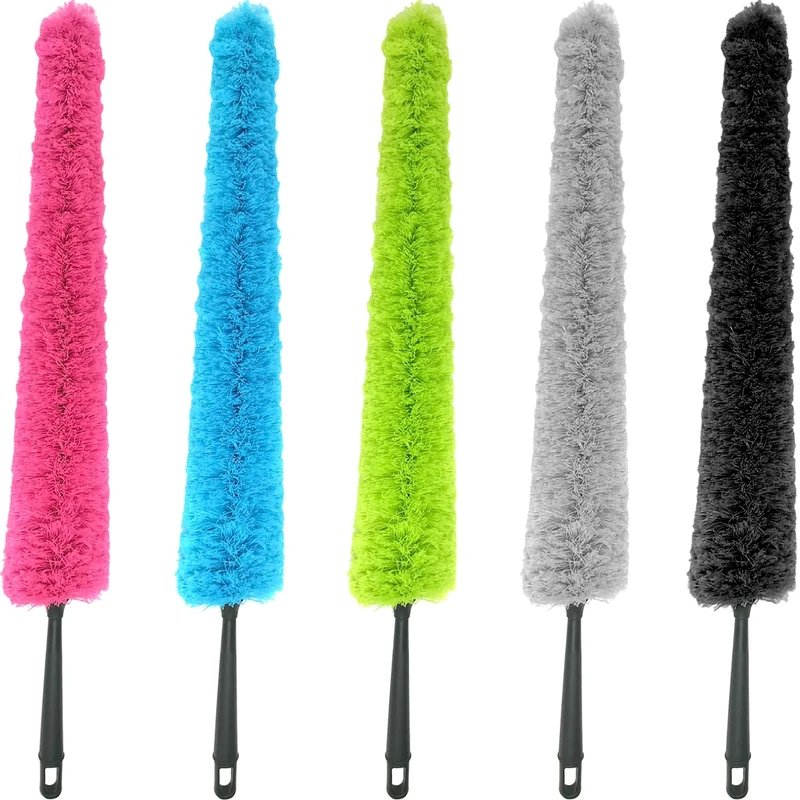 Smith’s® Premium Microfibre Radiator Cleaning Brush | Grey | Extra-Long Reach (80cm) | Slim, Strong & Flexible Duster | Washable | Multi-Purpose - Cabinets, Skirting Boards, & More!