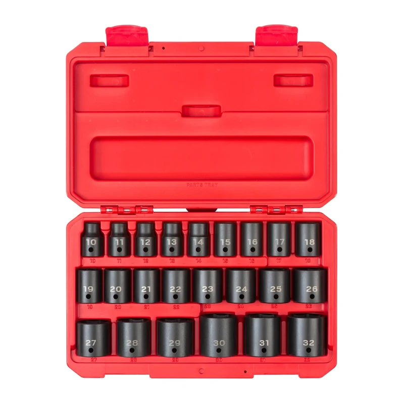 TEKTON 1/2 Inch Drive 6-Point Impact Socket Set, 23-Piece (10-32 mm) | SID92322