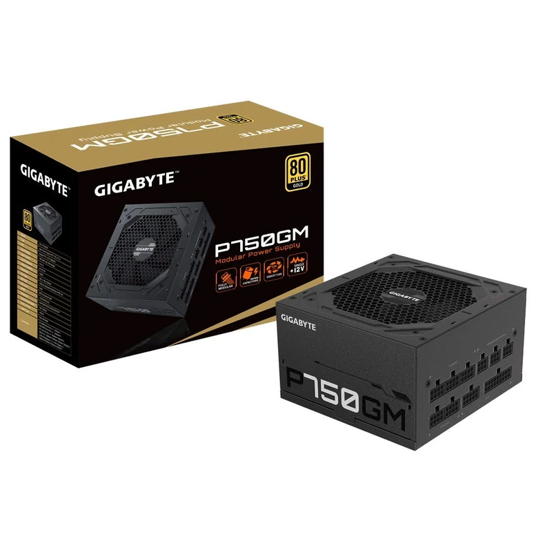 Gigabyte GP-P750GM (80 Plus Gold 750W, Modular, Smart Fan, Smart Power Protection, Power Supply)