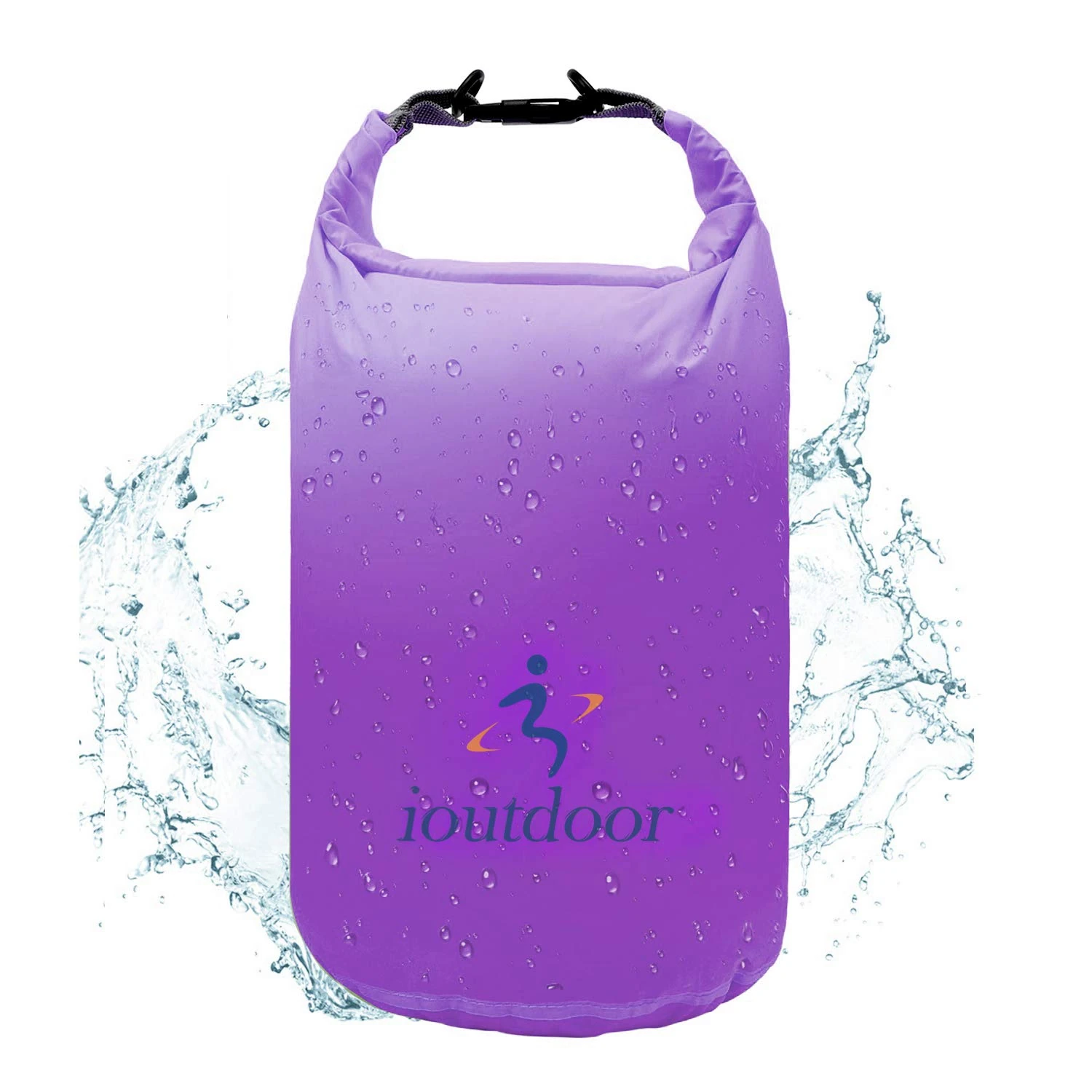 ioutdoor Waterproof Dry Bags Lightweight 2L/5L/10L/20L Keep Dry Clean, Dry Compression Sacks Small Large for Kayaking, Gym, Hiking, Swimming, Camping, Canoeing, Boating, Fishing (Purple, 5L)