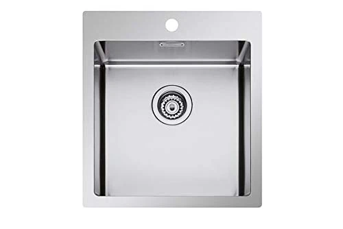 Plados SR3900 Kitchen Sink in Satin Stainless Steel with a Bathtub for Filotop Installation