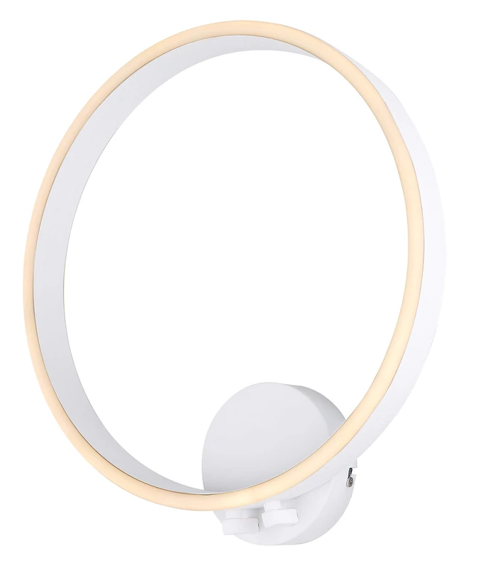 GLOBO White Wall Light - Metal and Aluminium LED Sconce
