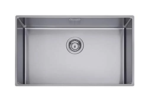 Kitchen Sink Plados SL7400 in Brushed Stainless Steel with one Bowl for undermount Installation