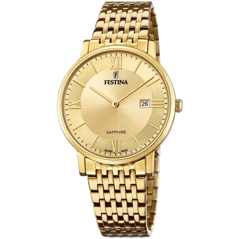 Festina Men Mechanical Movement with self-Winding Quartz Watch with Stainless Steel Strap F20020/2