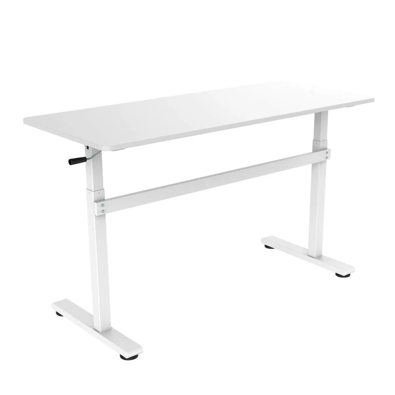LogiLink EO0027W – Manual Adjustable Sitting/Standing Work Space (Height 700-1170 mm), Table top = 1400 x 600 x 18 mm, Perfect for Office/Schools/Home etc.