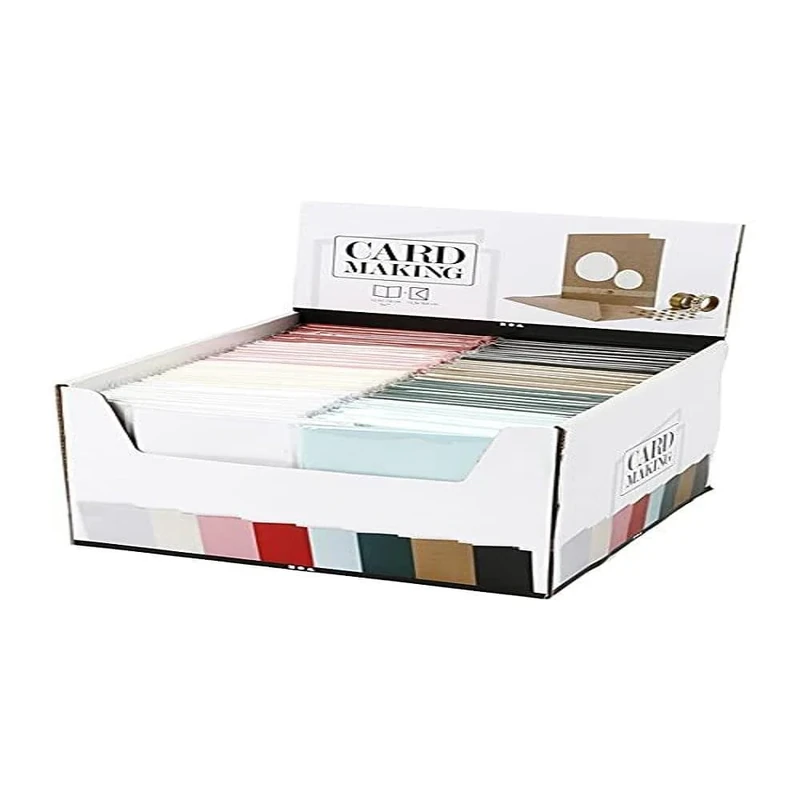 Creative 230569 Cards and Envelopes, Card Size 12.7 cm x 17.8 cm, Envelope Size 13.3 cm x 18.9 cm, Assorted Colours, 230 g, 80 Sets