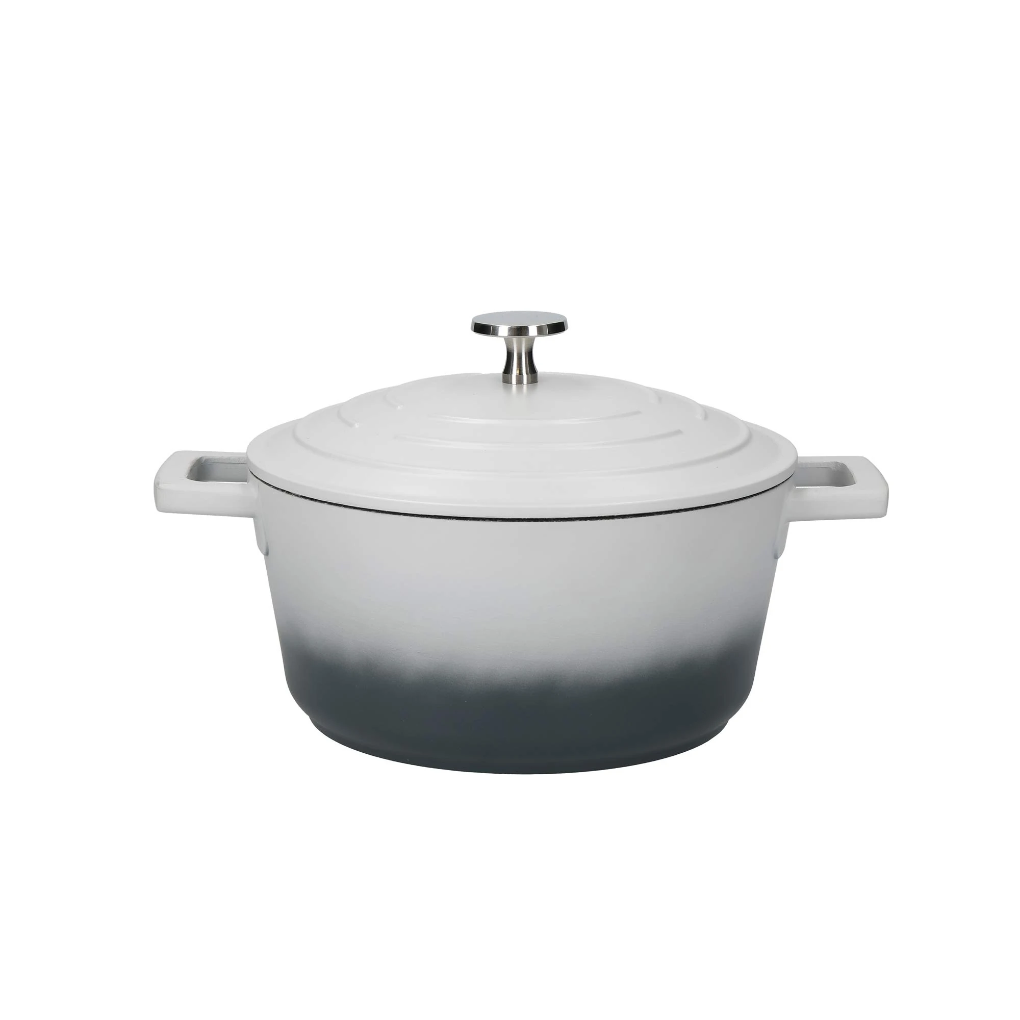 MasterClass Cast Aluminium Casserole Dish, Grey Ombre, 20cm/2.5Litre, Gift Boxed