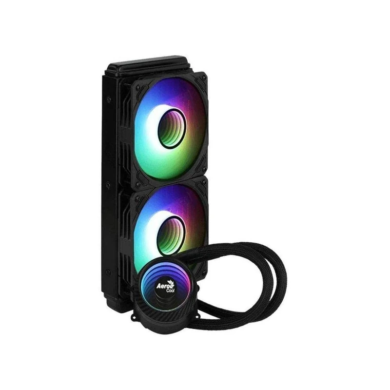 Aerocool MIRAGEL240, CPU Liquid Cooling, 2 ARGB Fans 12cm, TDP 400W, Black