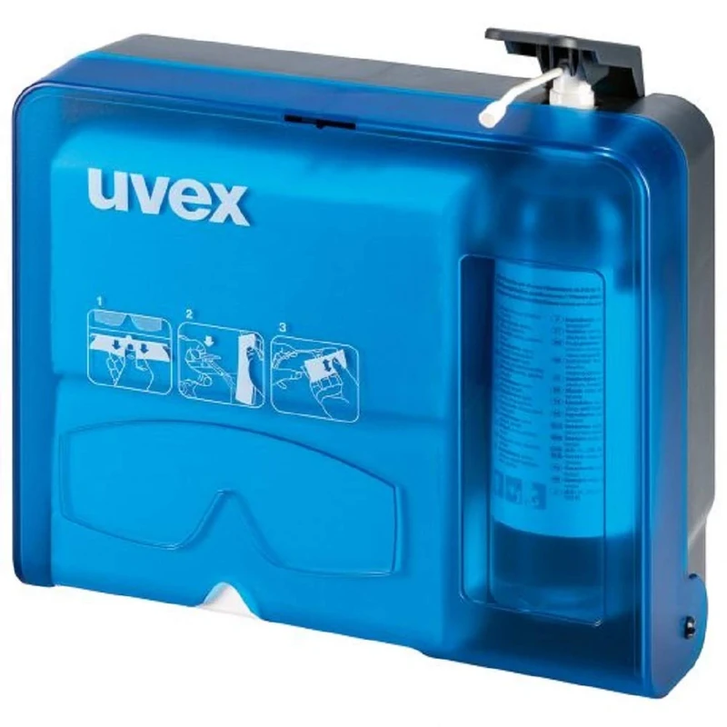 Uvex 9970005 Glasses Cleaning Station, Blue - Image 1