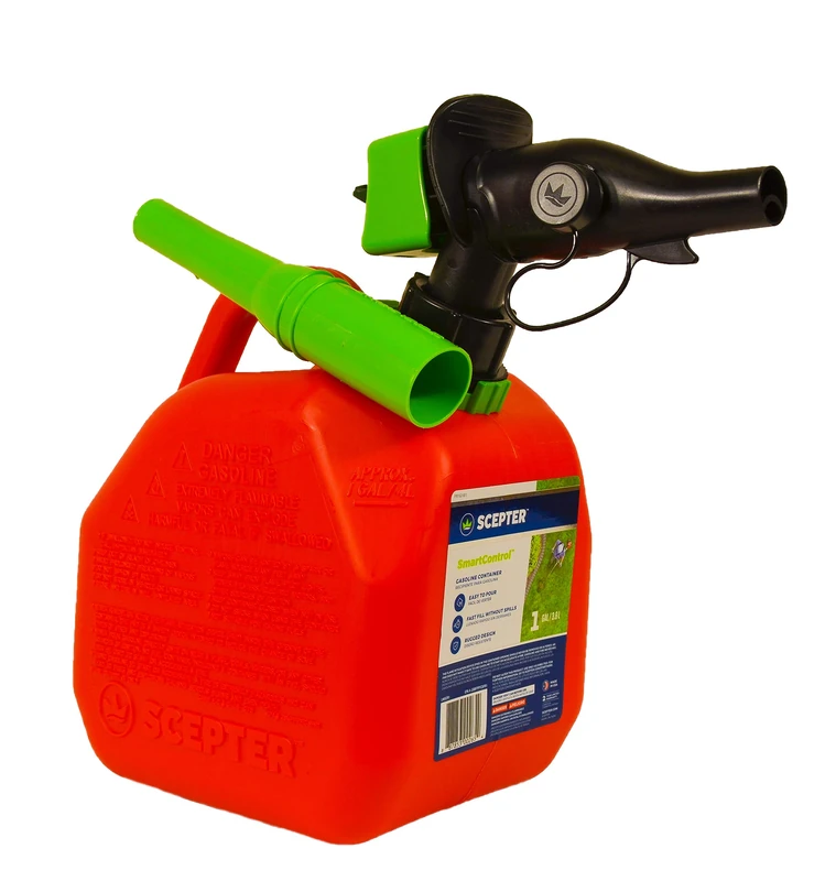 Scepter FR1G152 Fuel Container with Spill Proof Smart Control Spout with Bonus Spout Extender, Red Gas Can, 1 Gallon
