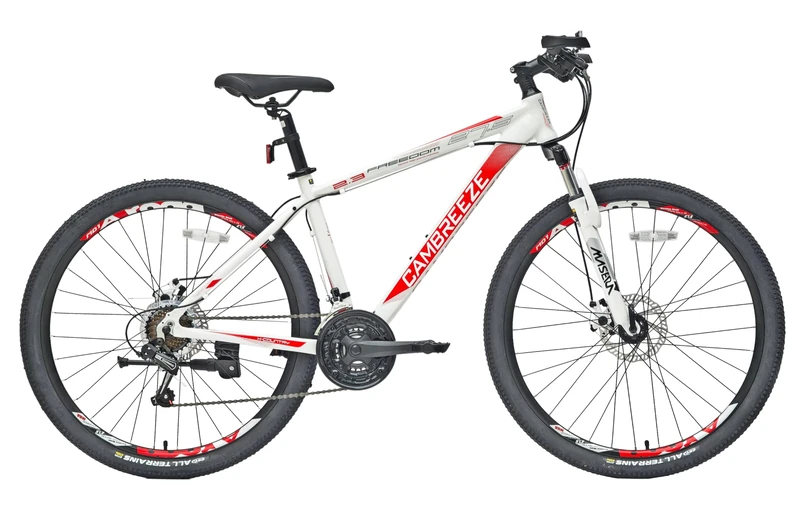 Totem Mountain Bike/Bicycles 27.5'' Wheel Lightweight Aluminium Frame 21 Speeds Shimano Disc Brake, White