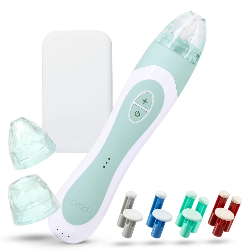 PMD Personal Microderm Elite Pro - At-Home Microdermabrasion Machine with Kit for Face & Body - Exfoliating Crystals and Vacuum Suction for Fresh and Radiant Skin - Three Speed and Suction Options