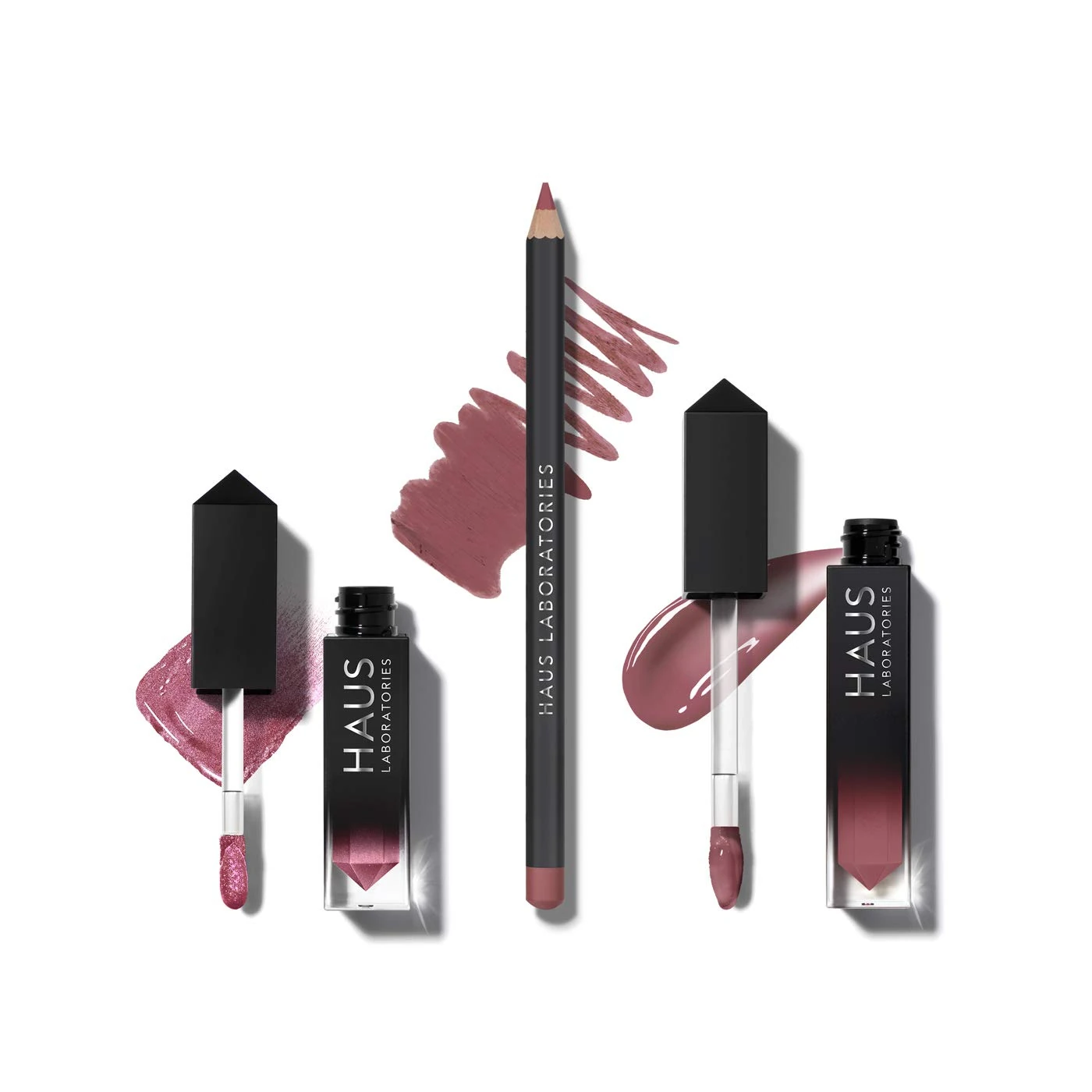 HAUS LABORATORIES By Lady Gaga: HAUS OF COLLECTIONS | Makeup Kit with Bag, Liquid Eyeshadow, Lip Liner Pencil, and Lip Gloss Available in 13 Sets, Vegan & Cruelty-Free | 3-Piece Value Set