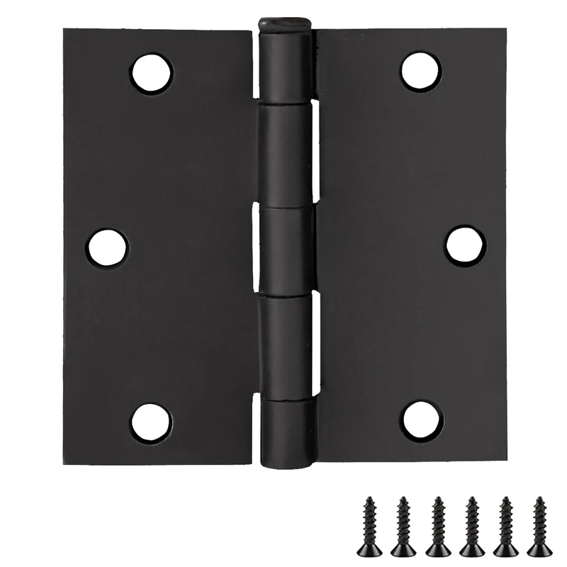 Design House 188938 Square Corner Hinge, 10-Pack, Matte Black, 10 Piece