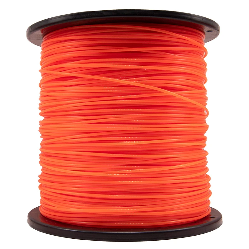 KAKO 095 Inch Trimmer Line, 0.095" Weed Wacker Eater String, Commercial Grade Round Nylon String Trimmer Line Replacement for String Trimmer Weed Trimmer .095"-1280ft-5lb-Spool（ Orange）