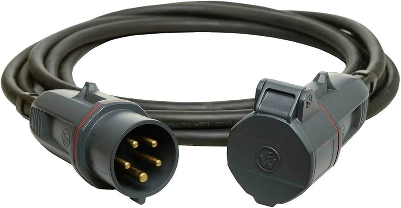 Walther Werke 39100502050100 Power Extension Cable 16A Black 5.00m