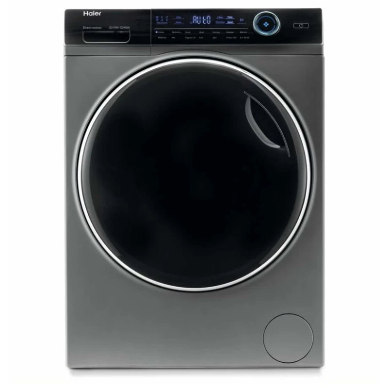 Haier HW100-B14979S Freestanding Washing Machine, 10kg Load, 1400RPM, Graphite