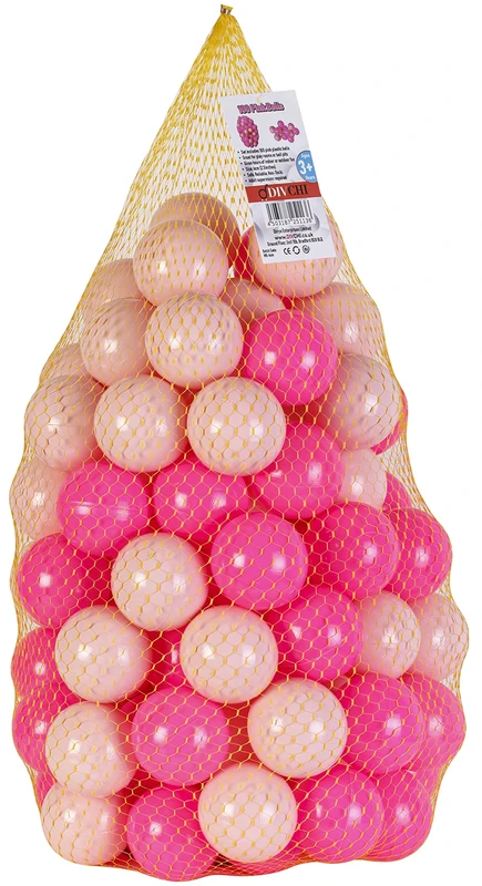 DIVCHI 500 PCS Soft Plastic Mini Play Balls Pink/Baby Pink Colors - Crush Proof, No Sharp Edges, Non Toxic, Phthalate & BPA Free - Use in Baby or Toddler Ball Pit (Pink/Baby Pink, 500PCS)