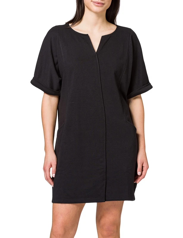 camel active Women's 309929/5s76 Dress, Black, L