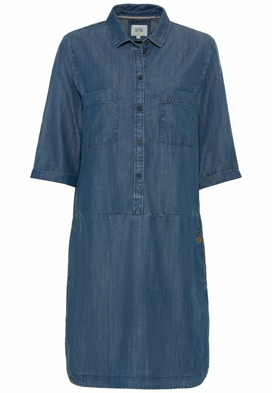 camel active Women's Wear 3099315S61 Dress, Mid Blue, S