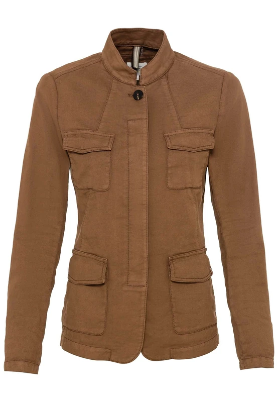 camel active Women's 3427155425 Casual Blazer, Curry, 10