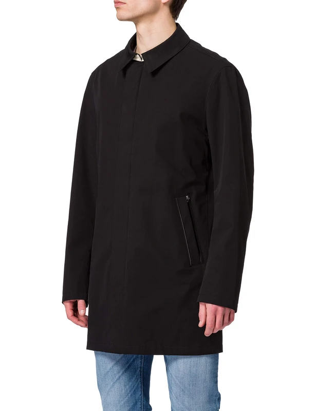 bugatti Men's Mantel Coat, Schwarz, 38