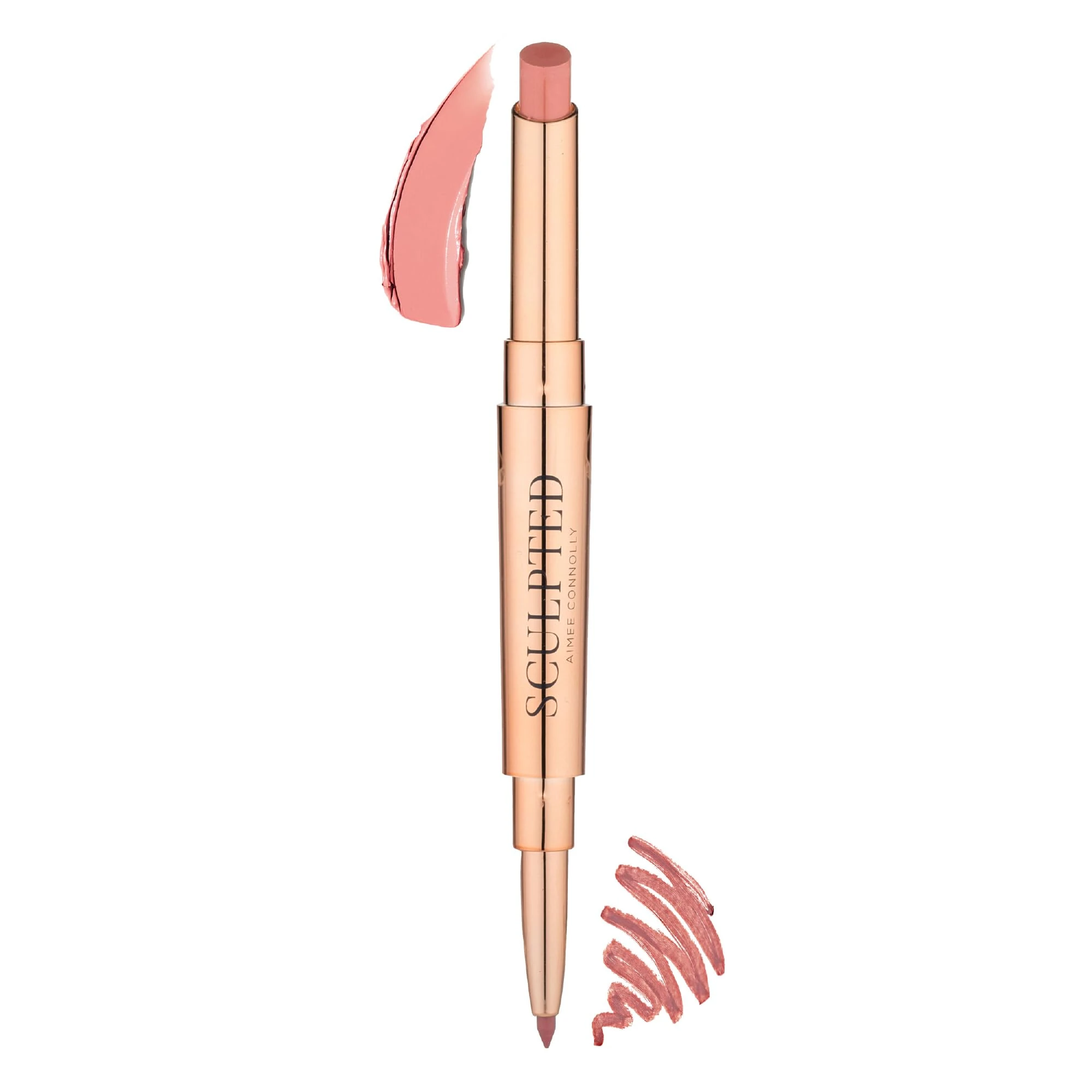 Lip Duo 2-in-1 Lipstick & Liner from Sculpted by Aimee (Blush Blend) - Travel-Friendly, Double-Ended Lip Duo to Sculpt, Shape & Colour Lips
