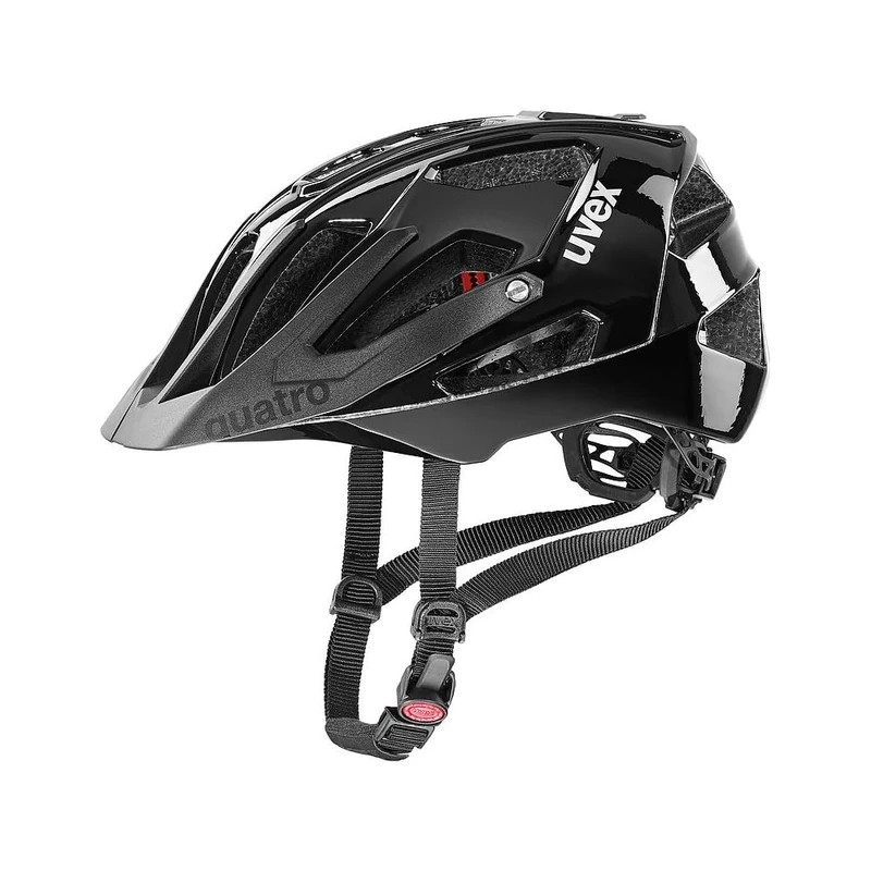 uvex quatro - safe MTB helmet for women and men - individually adjustable fit - washable inner padding - all black - 56-60 cm