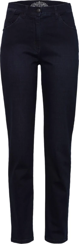 Raphaela by Brax Women's Style Corry 5-Pocket Denim Comfort Plus Jeans, Dark Blue + Effect, 14