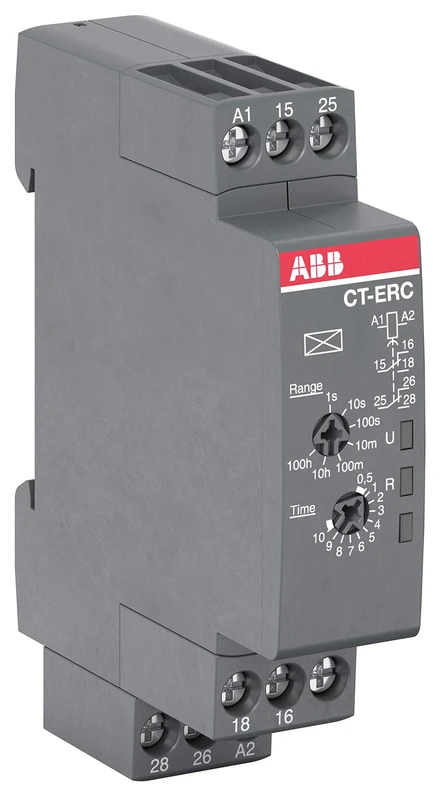 ABB CT-ERC.22 Time Relay, ON-delay 2c/o, 24-48V DC/24-240V AC (ABB1SVR508100R0100)