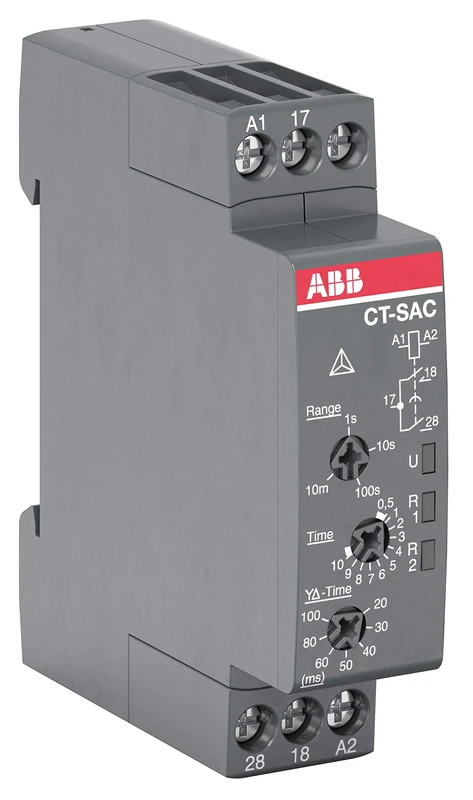 ABB CT-SAC.22 Time Relay, Star-Delta 2n/o, 24-48V DC/24-240V AC (ABB1SVR508210R0100)