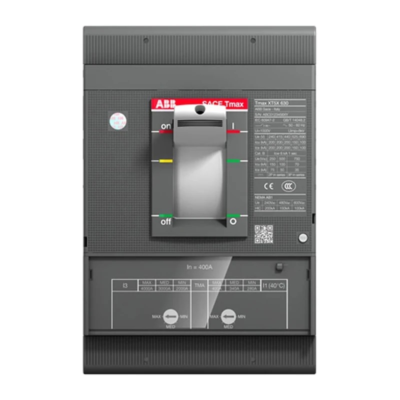 ABB XT5N 400 TMA 400-4000 3p F F Circuit Breaker Tmax XT5N 400, Fixed, 3 Pole (ABB1SDA100345R1)