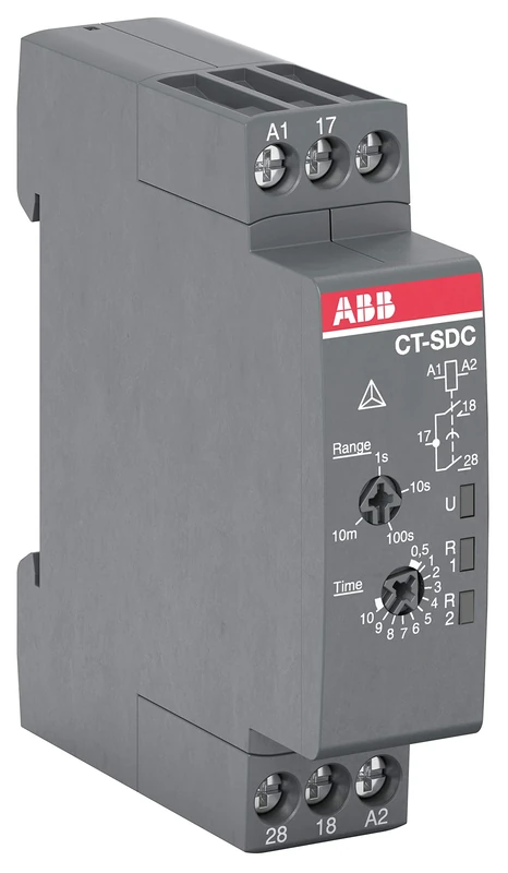 ABB CT-SDC.22 Time Relay, Star-Delta 2n/o, 24-48V DC/24-240V AC (ABB1SVR508211R0100)