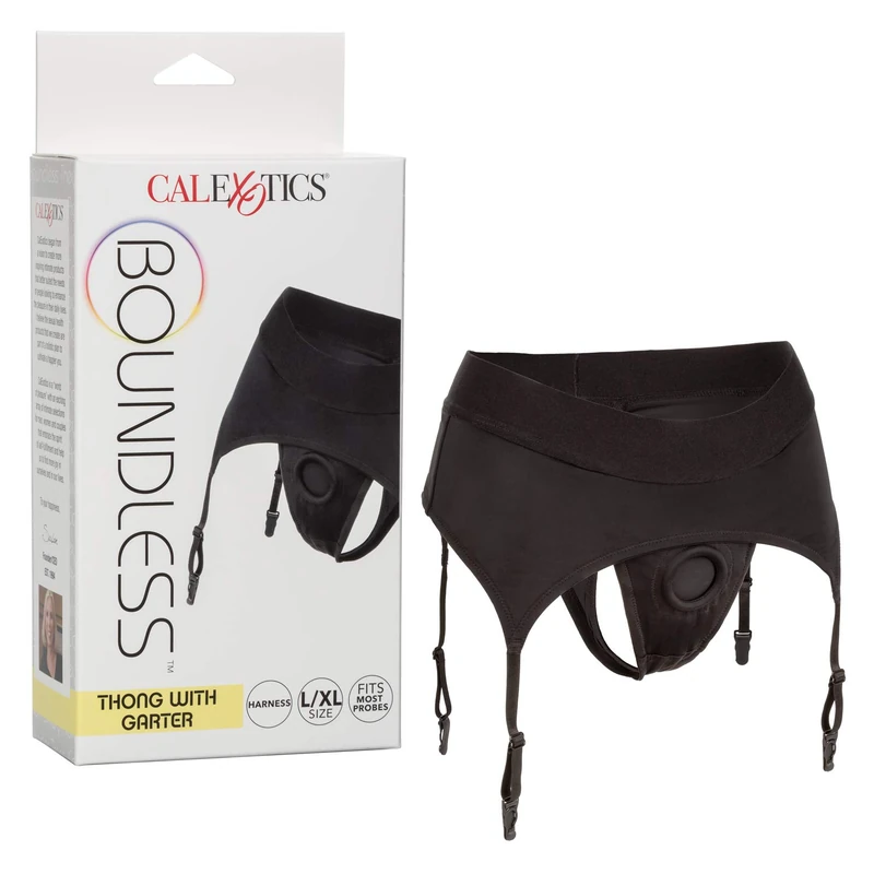 CalExotics Thong with Garter-SE-2701-19-3 Black XL