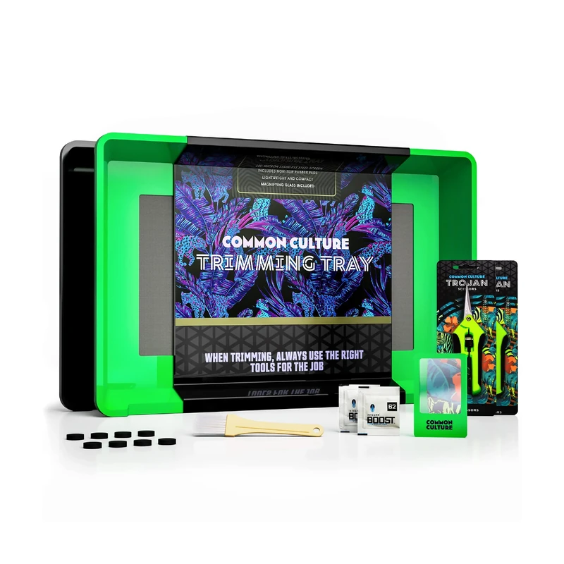 COMMON CULTURE Trim Tray Kit with Trimming Tray 13" x 20", 150 Micron Pollen Screen, Bottom Harvest Bin, Scissors, Herb Plant Flower Dry Sifter Accessories and Supplies Set - Image 1