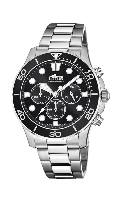 Lotus 18756/3 Men's Analogue Quartz Watch with Stainless Steel Strap