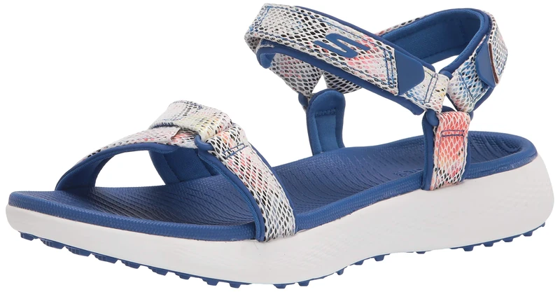 Skechers Women's Go Golf 600 Sandalen Shoe, Blue Snake Print, 3 UK