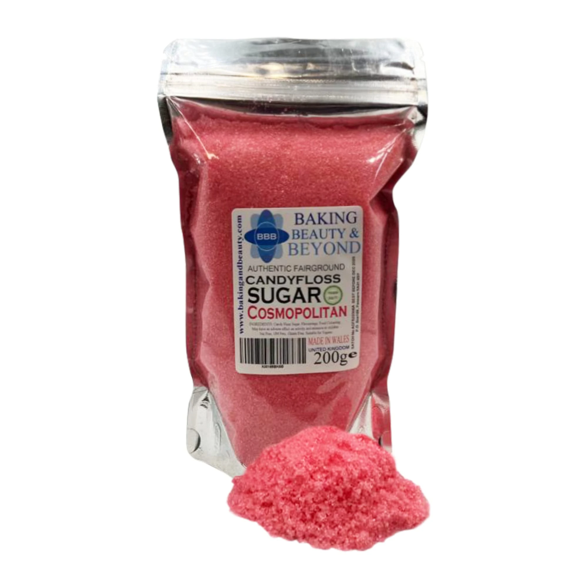 Baking Beauty and Beyond Premium Candy Floss Sugar 200g - Cosmopolitan Flavour