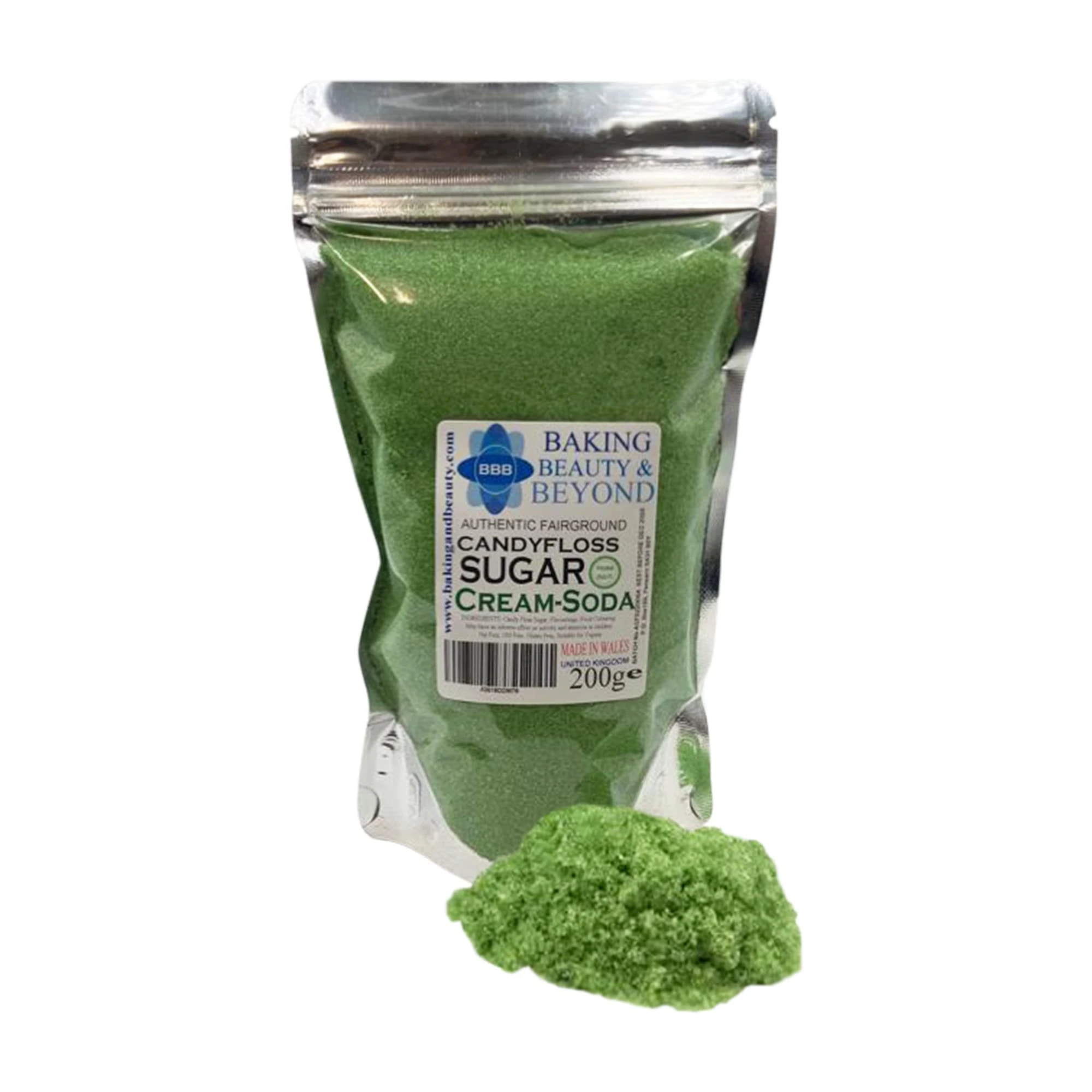 Baking Beauty and Beyond Premium Candy Floss Sugar 200g - Cream Soda Flavour