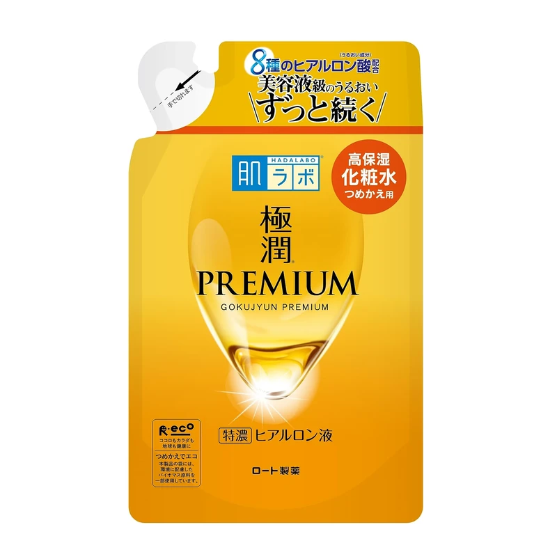 Hada Labo Gokujun Premium Hyaluronic Acid Refill Beauty Essence 170mL - Image 1