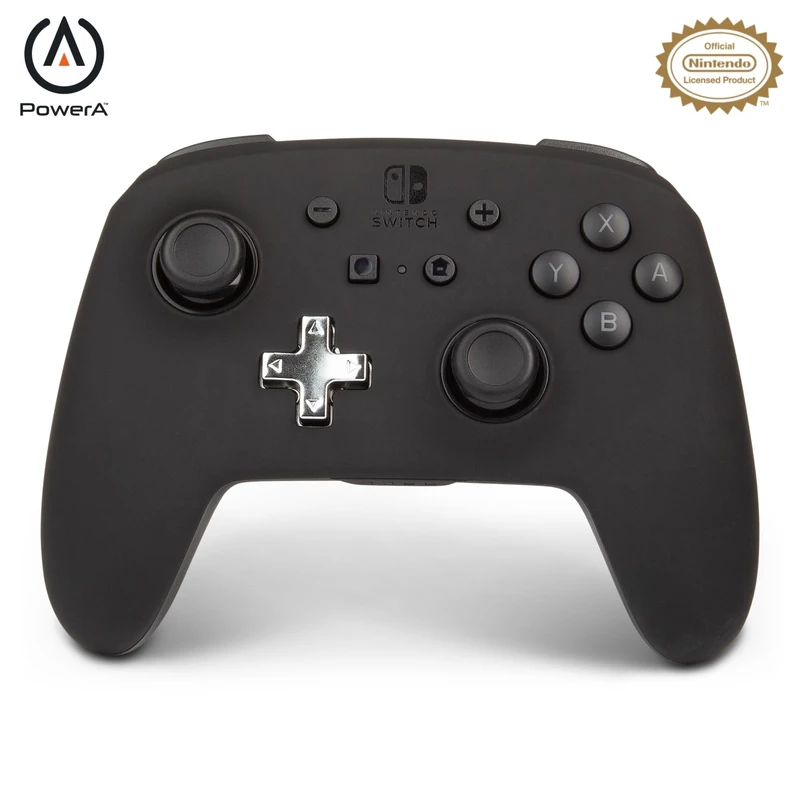 PowerA Enhanced Wireless Controller for Nintendo Switch - Black, Nintendo Switch - OLED Model, Nintendo Switch Lite, Gamepad, Game Controller, Bluetooth Controller, Officially Licensed - Image 1