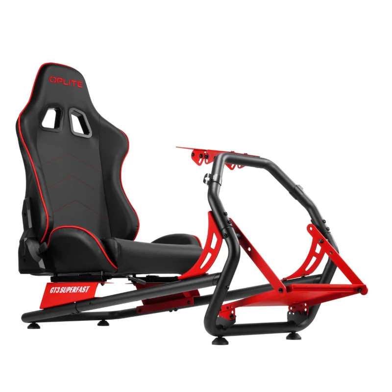 OPLITE GT3 SUPERFAST Simulation Cockpit Racing Seat and Chassis for Logitech and Thrustmaster Steering Wheel