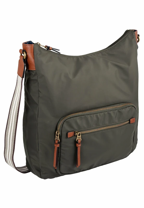 camel active Bari Women's Hobo Bag Shoulder Bag, Green, M, 000105