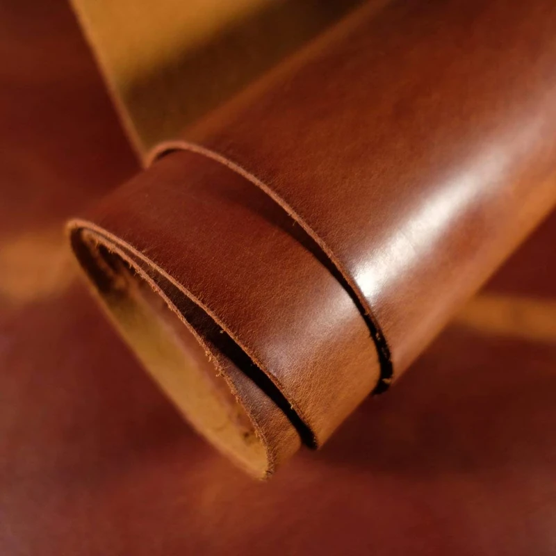 The Tannery Finished Full Grain Buffalo Genuine Leather Hides for Crafts | Home Decor, Tooling, Sewing, Hobby Workshop - Tan 12x24