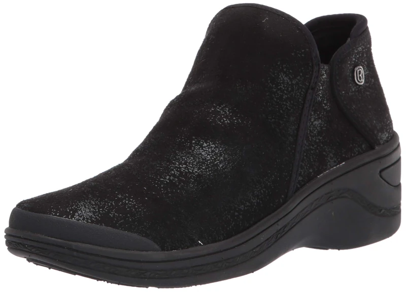 BZees Women's Domino Ankle Boot, Black Fabric, 6 UK